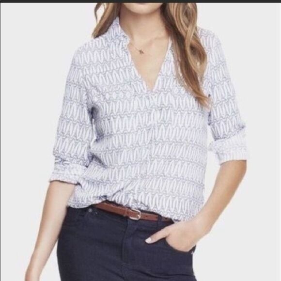 Express Eiffel Tower Button Down Top Like New XS 20A - Picture 3 of 8